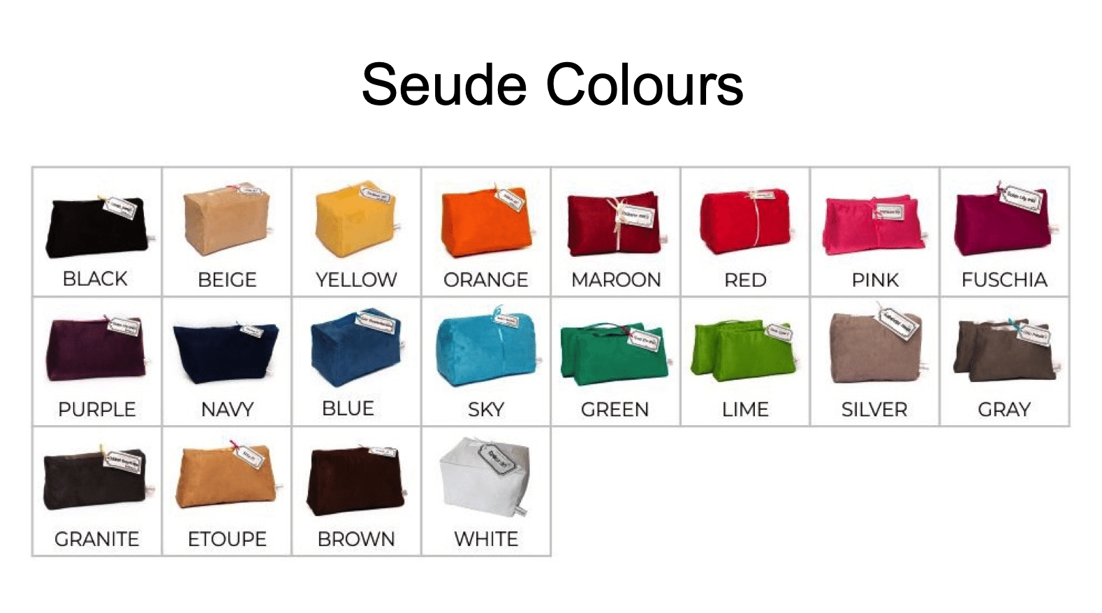 suede colour catalog